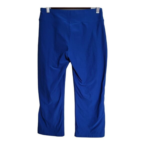 Nike Womens Royal Blue Dri Fit Pants Mid Calve Length Slightly Flared Legs Small - Picture 2 of 10